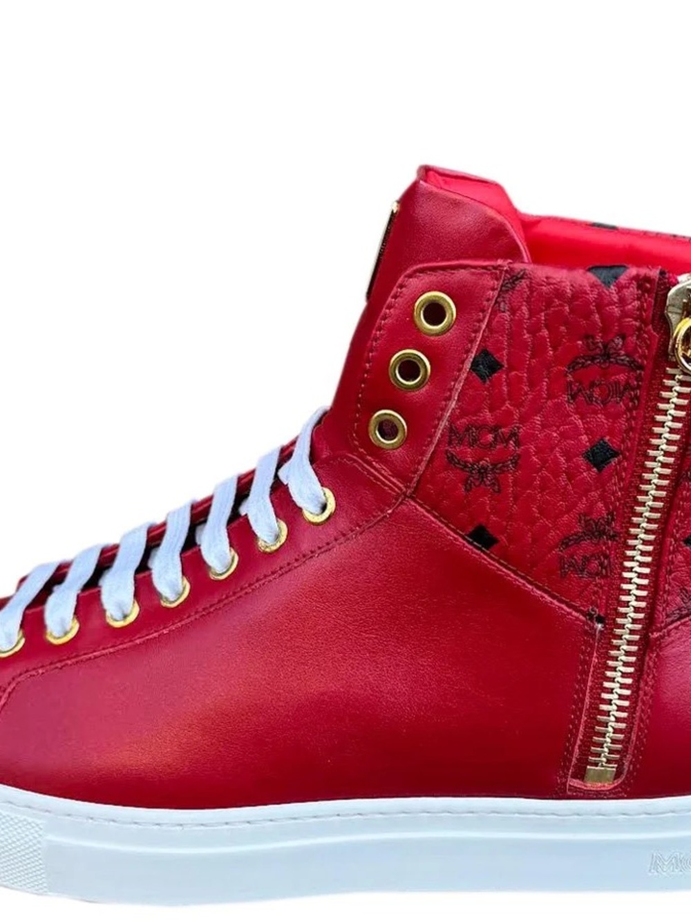 MCM Red Leather Hi (Size 44)
